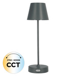 Stolní lampa NELI 2,7W LED, CCT, šedá, s akumulátorem, 2200mAh, IP54, 200lm, 33cm, EDO777719 EDO Solutions