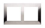 Kontakt Simon 54 Premium Rámeček 2-násobný univerzální IP20/IP44, inox DR2/61