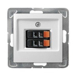 Zásuvka reproduktoru, dvojitá, bílý, GG-2Y/m/00, Ospel Impresja