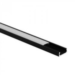 Profil N02 černý + difuzor 2m - Sada: profil, difuzor, koncovky