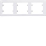 Rámeček 3-násobný vodorovný, lumina soul, bílá lesk WL5230 HAGER