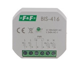 Bistabilní relé 2kanálové on/off, Un=230V, I=2x8A, kontakty 2Z, šroubové svorky, 1 modul, BIS-416, F&F