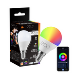 RUVA Smart LED žárovka, změna barvy, E14 4,8W WiFi RGB+CCT koule 2700K-6500K, 470lm, 220-240V EDO777620 EDO Solutions