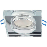 CRYSTAL Grande Silver IP20 čtvercové stříbrné bodové stropní svítidlo z tlustého skla EDO777132 Edo Solutions