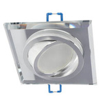 CRYSTAL R Silver IP20 čtvercové čtvercové nastavitelné skleněné stropní bodové svítidlo EDO777404 Edo Solutions