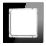 Rámeček univerzální 1-násobný - efekt skla (rámeček: černý| spodek: bílý), Karlik Deco, 12-0-DRS-1