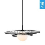 Lampa závěsná Alison E27 černá kov MDM-4001/1 BK Italux