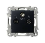 Zásuvka RJV-SAT SZAFIR Black Ospel