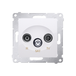 Kontakt Simon 54 Premium Bílý Anténní zásuvka R-TV-SAT koncová/uzavírací (modul), DASK.01/11