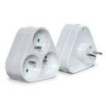 Trojitý 3x2P+Z, 16A, 250V; bílý