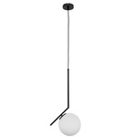 PELOTA BLACK E27 černá bílá závěsná lampa EDO777102 Edo Solutions