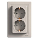 Dvojitá zásuvka SCHUKO, hnědá Schneider Electric Asfora EPH9900169
