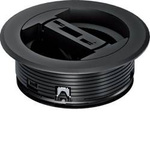 Kabelová vývodka pro kulatý kryt &gt;32mm plast, černá, tehalit.VE-EE Hager LAR02KR9005