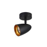 Stropní bodové svítidlo OVO 1 Black Gold, lišta, IP20, GU10, černé, zlatý kroužek EDO777237 Edo Solutions