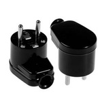 Odizolovaná zástrčka, úhlová, 2p+Z, 16A, 250V; WT-16 CZAR