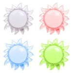 Zásuvková lampa, słońce, 0,4W 4 LED HL991L 02261 Horoz