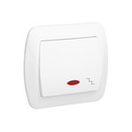 Vypínač schodišťový s podsvícením ~, šroubové koncovky, bílý Kontakt Simon AW6L/11