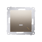 Kontakt Simon 54 Premium Zlatá Vypínač schodišťový s podsvícením LED (modul) X šroubové koncovky, DW6AL.01/44