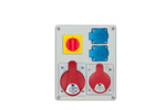 Rozváděč R-BOX 240 1x32A/4P, 1x16A/4P, 2x230V vypínač L-O-P B.1615W Pawbol