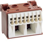 QuickConnect bezšroubový blok fázový, hnědý, 10 svorek, 2x25+8x4mm², šíře 45mm KN10P HAGER