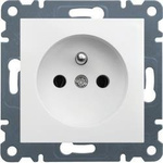 Zásuvka se zemnícím kolíkem, bílá lesk WL1020 HAGER