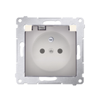Kontakt Simon 54 Premium Krémová Zásuvka pro verzi IP44 transparentní klapka, DGZ1BZ.01/41A