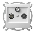 Zásuvka elektro-SAT, bílý, GPA-YS/m/00, Ospel Impresja