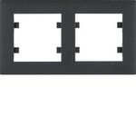 intenzivní Horizontální rámeček pro 2 kontakty, černý WL5723 Lumina Hager
