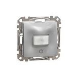 Senzor pohybu / pohybové čidlo s vypínačem, stříbrný  PIR IP20 SDD113504 Sedna Design Schneider Electric
