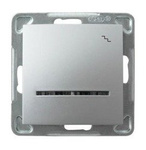 Vypínač schodišťový s podsvícením, stříbrný, ŁP-3YS/m/18, Ospel Impresja