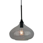 Závěsné svítidlo kulaté černé baňka 28,5cm E27 Modern-Black Glass Pendant VT-7281-BG 3885 V-TAC