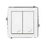 Mechanismus vypínače dvoupólového schodišťového, Karlik Deco (bílý), DWP-33