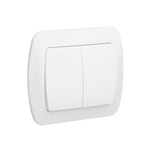 Přepínač sériový s podsvícením šroubové koncovky, bílý Kontakt Simon AW5L/11