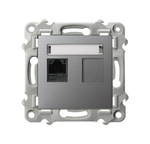 Jednoduchá počítačová zásuvka, cat. 5e MMC SZAFIR Grey Ospel