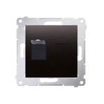 Kontakt Simon 54 Premium Antracit Zásuvka počítačová jednonásobná RJ45 kat. 6 se zaklapávací krytkou D61.01/48