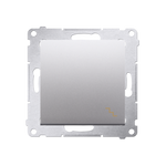 Kontakt Simon 54 Premium Stříbrná Vypínač schodišťový (modul) rychlospojka, DW6.01/43