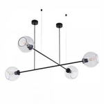 Závěsné svítidlo Helix 4xE27 černé,průhledné TK Lighting