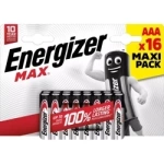 Alkalická baterie AAA MAX Energizer R3 LR03 1,5V (blistr 16ks)