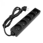 Prodlužovací kabel 5 zásuvek 1,5 m s uzemněním 3x1,0 mm2 černý Eco Light