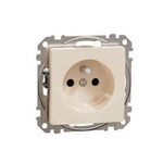 Zásuvka s klapkou 2p+pE (bezšroubové svorky), béžová, 2 pólová + PE s krytem IP20 SDD112012 Sedna Design Schneider Electric