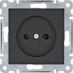 Zásuvka bez uzemnění, 16A/250VAC, černá WL1013 Lumina Hager