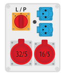 Rozváděč R-BOX 240 1x32A/5P, 1x16A/5P, 2x250V vypínač L-P B.1095W Pawbol