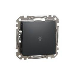 Tlačítko na zapnutí / vypnutí světla, černé - antracit IP20 SDD114132 Sedna Design Schneider Electric