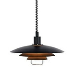 KIRKENES 1L E27 závěsná lampa černá Marksoljd 104540
