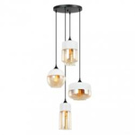 Závěsná lampa Molina E27 40W bílá jantarová MDM-4364/4 W+AMB