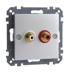 Zásuvka audio konektor hliník system M Schneider Electric Merten MTN4350-0460