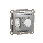 Termostat / regulátor teploty se zabudovaným čidlem, stříbrný IP20 SDD113506 Sedna Design  Schneider Electric