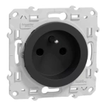 Zásuvka 2P+Z 16A, automatické svorky 4 rychlospojky na pól antracitová Odace