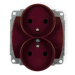 Mechanismus zásuvky dvoupáčkové do rámu s zemněním 2x2P+Z, Karlik Trend, 4GPR-2z