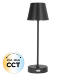 Stolní lampa NELI 2,7W LED, CCT, černá s akumulátorem, 2200mAh, IP54, 200lm, 33cm EDO777718 EDO Solutions